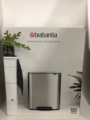 BRABANTIA BO PEDAL BIN WITH 1 INNER BUCKET 60 LITRE RRP- £210