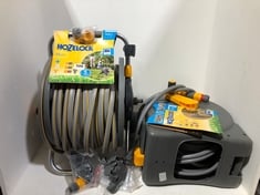 HOZELOCK PLUS 50M REEL AND HOSE PIPE TO INCLUDE HOZELOCK COMPACT AND TIDY REEL 2-IN-1 25M WITH HOSE PIPE