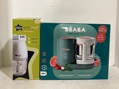 BEABA BABYCOOK NEO MODEL NO-BEA0400-TB BABY FOOD MAKER RRP- £170 TO INCLUDE TOMMEE TIPPEE QUICKCHOP BABY FOOD BLENDER