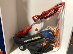 FLYMO CONTOUR 500E GRASS TRIMMER TO INCLUDE HYUNDAI HYBV3000E LEAF BLOWER, VACUUM & SHREDDER