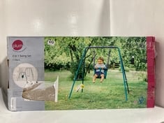 PLUM THE ACTIVE PLAY SPECIALISTS 2-IN-1 SWING SET 1-10YRS RRP- £100