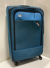 PAKLITE DERBY TROLLEY 4-WHEEL BLUE FABRIC TRAVEL CASE