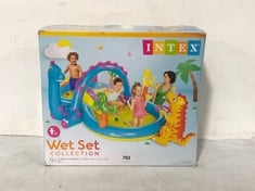 INTEX INFLATABLE WET SET COLLECTION DINO POOL TO INCLUDE LEAP FROG SCOOP & LEARN ICE CREAM CART