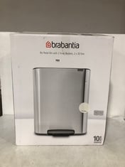 BRABANTIA BO PEDAL BIN WITH 2 INNER BUCKETS 2 X 30 LITRE RRP- £210