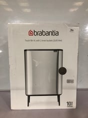 BRABANTIA BO TOUCH BIN HI, WITH 2 INNER BUCKETS 2 X 30 LITRE RRP- £230