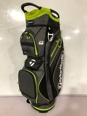 TAYLORMADE 18 PRO CART GOLF BAG CHARCOAL/BLACK NEON GREEN RRP- £139