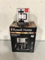 RUSSELL HOBBS ATTENTIV COFFEE BAR TO INCLUDE GRUNWERG CAFE OLE MODERNO CAFETIERE COFFEE MAKER LM-06C