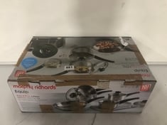 MORPHY RICHARDS EQUIP POUR & DRAIN 5 PIECE STAINLESS STEEL PAN SET