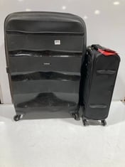 AMERICAN TOURISTER TRAVEL CASE BLACK HARDSHELL MEDIUM/LARGE SPINNER TO INCLUDE AEROLITE 33L TRAVEL CASE BLACK FABRIC SPINNER