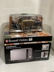 RUSSELL HOBBS COMPACT DIGITAL MICROWAVE MODEL NO-RHM2076B TO INCLUDE RUSSELL HOBBS TOASTER STAINLESS STEEL MODEL NO-24310