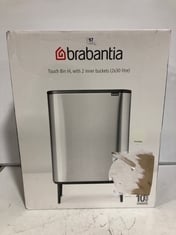 BRABANTIA TOUCH BIN HI, WITH 2 INNER BUCKETS 2 X 30 LITRE RRP- £260