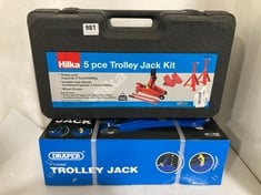 HILKA 5 PIECE TROLLEY JACK KIT TO INCLUDE DRAPER 2 TONNE TROLLEY JACK