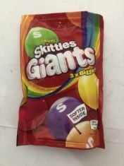 100 X FRUIT SKITTLES GIANTS 3X BIGGER 132G BB: 07/10/24.