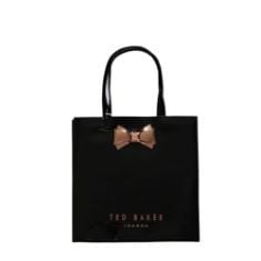 6 X ASSORTED BAGS TO INCLUDE TED BAKER WOMAN PLAIN BOW ICON SHOPPER BAG 'ARACON' SIZE SMALL (BLACK).