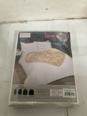 7 X LOVE ISLAND GLITTER HEART DOUBLE DUVET SET .