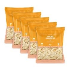 27 X BY  BLANCHED SLICED ALMONDS, 1000GMS ( 5 PACKS OF 200G) EXP: 07/10/2024.