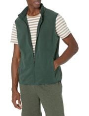 X30 ASSORTED CLOTHING TO INCLUDE  ESSENTIALS MEN'S FULL-ZIP POLAR FLEECE VEST (AVAILABLE IN BIG & TALL), FOREST GREEN, L.