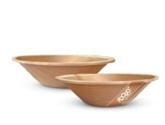 24 X FOOGO GREEN 25 DISPOSABLE PALM LEAF BOWLS, 5" (12CM) ROUND, 180ML (6OZ), DIPS AND SAUCE BOWLS, DESSERT BOWLS, ECO FRIENDLY BIODEGRADABLE, LIKE WOODEN BOWL, BAMBOO BOWLS, PAPER BOWLS.