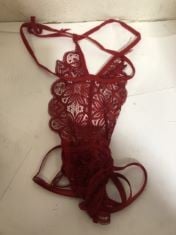 35X ASSORTED WOMEN’S UNDERWEAR TO INCLUDE RED LACEY BODYSUIT .