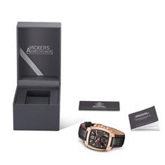 VICKERS ARMSTRONG BARREL ROLL CHRONOGRAPH ROSE BLACK.