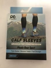 36 X CALF SLEEVES GRADUATED COMPRESSION PHYSIX GEAR SUPPORT .