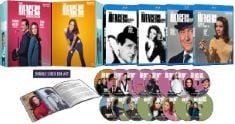 APPROX X60 ASSORTED DVDS TO INCLUDE THE AVENGERS: THE COMPLETE EMMA PEEL MEGASET (1965-1967) IMPRINT LIMITED EDITION.