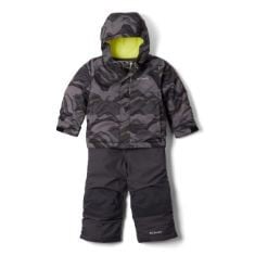 COLUMBIA UNISEX KIDS BUGA SET, SNOWSUIT SKI JACKET AND PANTS SET, BLACK TECTONIC, SIZE 4T.