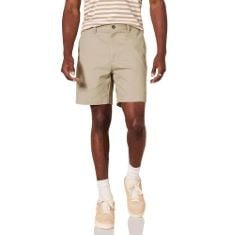 X 30 ASSORTED CLOTHING TO INCLUDE  ESSENTIALS MEN'S CLASSIC-FIT 7 INCH CHINO SHORTS, KHAKI BROWN, 32W.