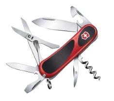 10 X ASSORTED KNIVES TO INCLUDE VICTORINOX EVOLUTION GRIP 14 SWISS ARMY KNIFE, MULTI TOOL, 14 FUNCTIONS, BLADE, SCISSORS, RED, MEDIUM/50 MM.