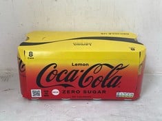 PALLET OF LEMON COCA-COLA ZERO SUGAR- PACKS OF 8 X 330ML CANS- BBE: 30/11/2024 (COLLECTION ONLY)