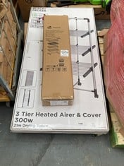 3 X ASSORTED ITEMS TO INCLUDE BLACK + DECKER 3 TIER HEATED AIRER & COVER 300W BXAR0007E