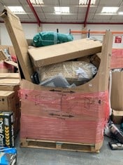 PALLET OF ASSORTED ITEMS TO INCLUDE WOVEN BABY MOSES BASKET (KERBSIDE PALLET DELIVERY)