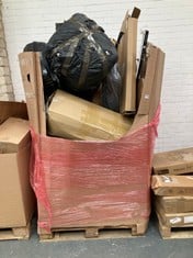 PALLET OF ASSORTED ITEMS TO INCLUDE SAMSONITE HARD SHELL BLACK SUITCASE (KERBSIDE PALLET DELIVERY)