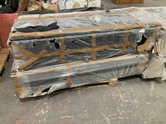 BLACK KING SIZE DIVAN BED SET WITH HEADBOARD (KERBSIDE PALLET DELIVERY)