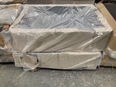 GREY DOUBLE DIVAN BED SET WITHOUT THE HEADBOARD (KERBSIDE PALLET DELIVERY)