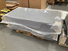 GREY SUPER KING SIZE DIVAN BASE WITHOUT HEADBOARD (KERBSIDE PALLET DELIVERY)