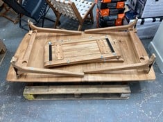 6-8 SEATER EXTENDABLE TABLE IN NATURAL OAK (KERBSIDE PALLET DELIVERY)