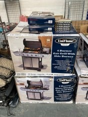 QTY OF ASSORTED ITEMS TO INCLUDE UNI FLAME 4 BURNER GAS GRILL WITH SIDE BURNER