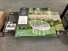 4 X ASSORTED ITEMS TO INCLUDE MACRAME HANGING CHAIR