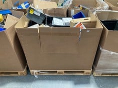 PALLET OF ASSORTED ITEMS TO INCLUDE MIXED SIZE BLUE STORAGE BOXES (KERBSIDE PALLET DELIVERY)