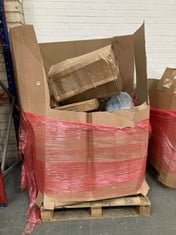 PALLET OF ASSORTED ITEMS TO INCLUDE 6FT FOLDING TABLE (KERBSIDE PALLET DELIVERY)