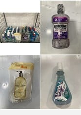 QTY OF ASSORTED LIQUIDS TO INCLUDE QTY OF COLGATE PLAX COOL MINT MOUTHWASH 500ML - EXP: 02/2026 (COLLECTION ONLY)