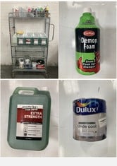 QTY OF ASSORTED LIQUIDS TO INCLUDE CHEMICAL TRADE STORE XTRA STRENGTH WASHING UP LIQUID 5L (COLLECTION ONLY)