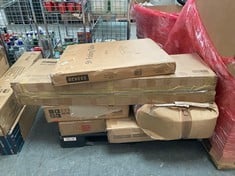 PALLET OF ASSORTED ITEMS TO INCLUDE 5FT FOLDING TABLE IN WHITE (KERBSIDE PALLET DELIVERY)