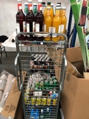 CAGE OF ASSORTED LIQUIDS TO INCLUDE QTY OF SPRITE ZERO SUGAR CANS LEMON LIME FLAVOUR 330ML - BBE:01/2025 (COLLECTION ONLY)