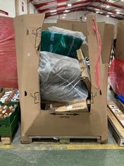 PALLET OF ASSORTED ITEMS TO INCLUDE BASICS FOLDABLE METAL PET PLAYPEN (KERBSIDE PALLET DELIVERY)