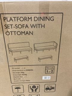 JOHN LEWIS PLATFORM SET-SOFA WITH OTTOMAN 1 OF 2 RRP £ 1,375 (003336489)