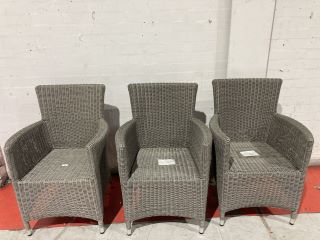 3 X JOHN LEWIS DANTE OUTDOOR FURNITURE OUTDOOR ARM CHAIRS (003335437)