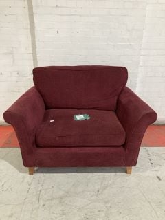 JOHN LEWIS CHARLOTTE I ARM CHAIR BURGUNDY RRP £425