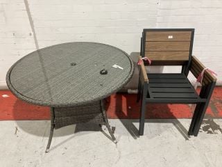 JOHN LEWIS OUTDOOR TABLE WITH 4 X OUTDOOR CHAIRS